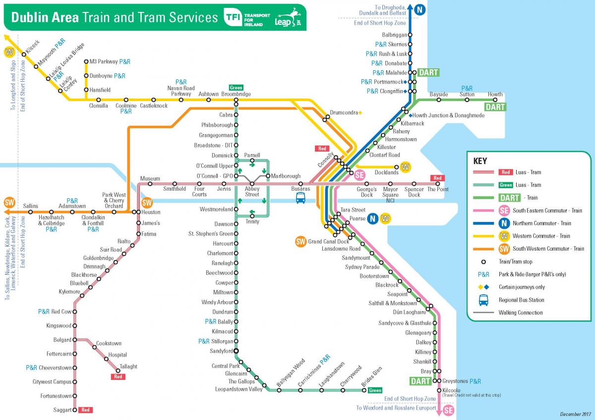 kort over Dublin subway
