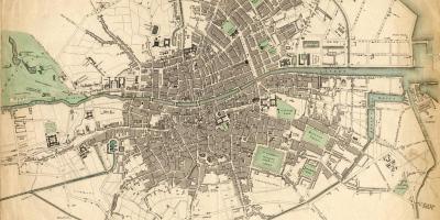 Kort over Dublin i 1916