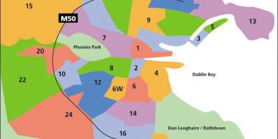Kort over Dublin områder
