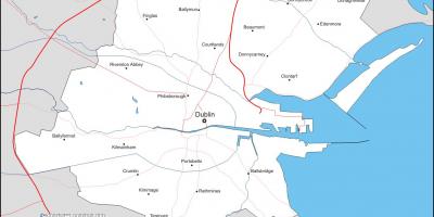 Kort over Dublin kvarterer
